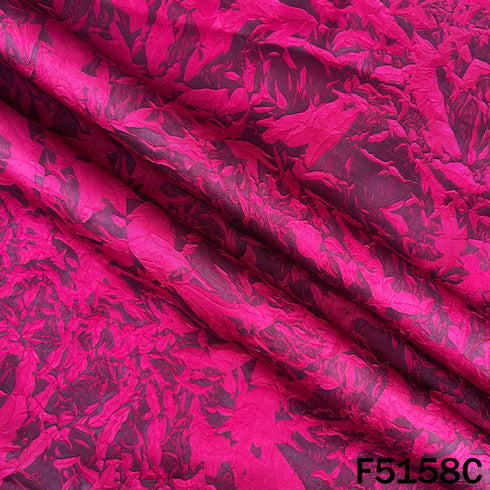 Digital Print Crush Satin Fabric - F5158